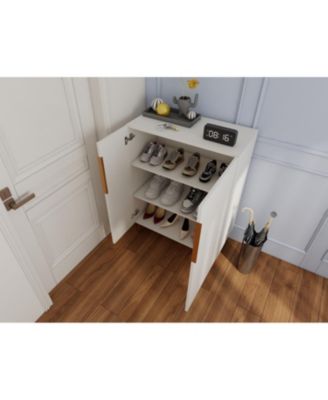 Modern White Sideboard Cabinet - Gold Handles