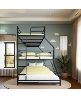 Triple Bed with Ladders & Guardrails - Easy Assembly