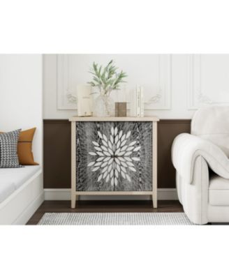 Streamdale Carved 2-Door Storage Cabinet with Adjustable Shelf