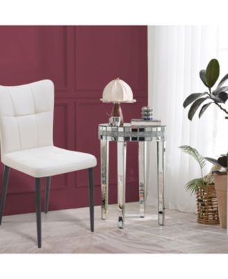  Round Mirror Breakfast Table, Diamond Pedestal, Bistro Style