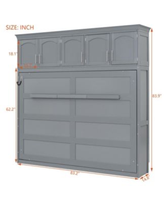 Murphy Bed Wall Bed with Top Cabinets