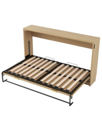 Twin XL Size Murphy Bed with LED Light, can be Folded into a Cabinet