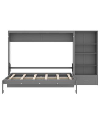 Queen Murphy Bed with Storage & Shelf