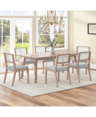 Modern Farmhouse Dining Chairs, Set of 2, Beige