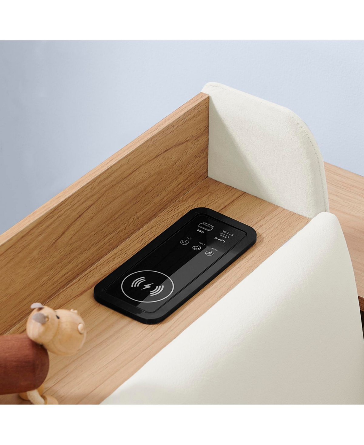 Streamdale Furniture Twin Velvet Daybed with Storage, Trundle, & Led - Beige