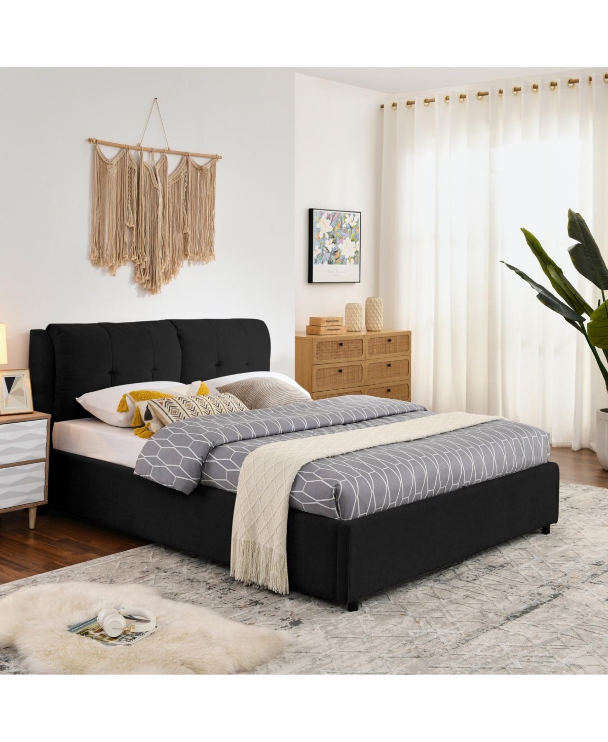Streamdale Furniture Queen Storage Bed with Headboard