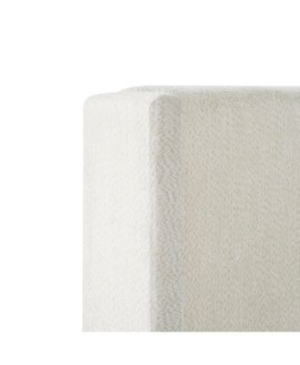 King Size Bed Frame, Boucle Upholstered Headboard, Wood Feet