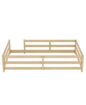 Floor Bed Montessori with Fence - Natural