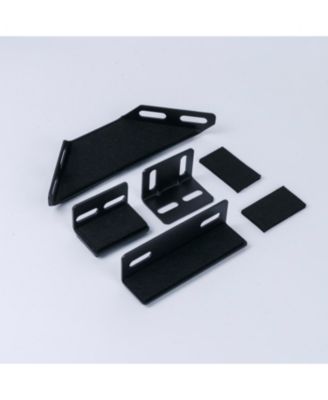 Queen Upholstered Platform Bed, Velvet Headboard, Black