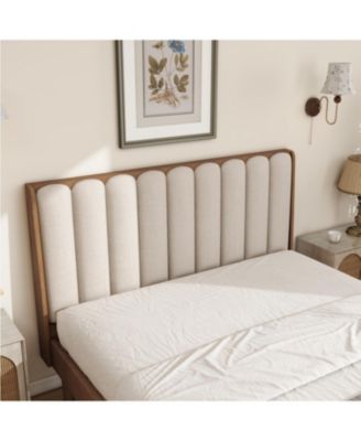Queen Wood Bed Piano Key Headboard