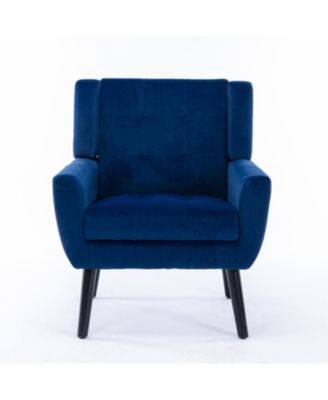  Velvet Accent Chair with Black Legs