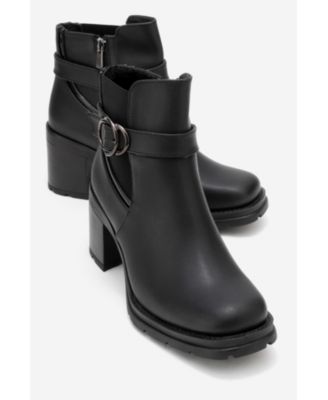 Women's Heile Buckle Block Heel Boot
