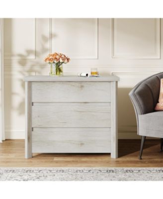 Large Farmhouse Night Stand with Storage for Bedroom