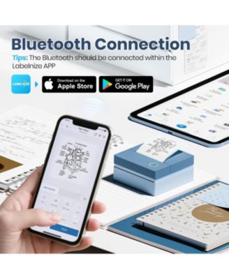 PM290C Inkless Sticker Maker: Portable Bluetooth Printer with 3 Paper Rolls