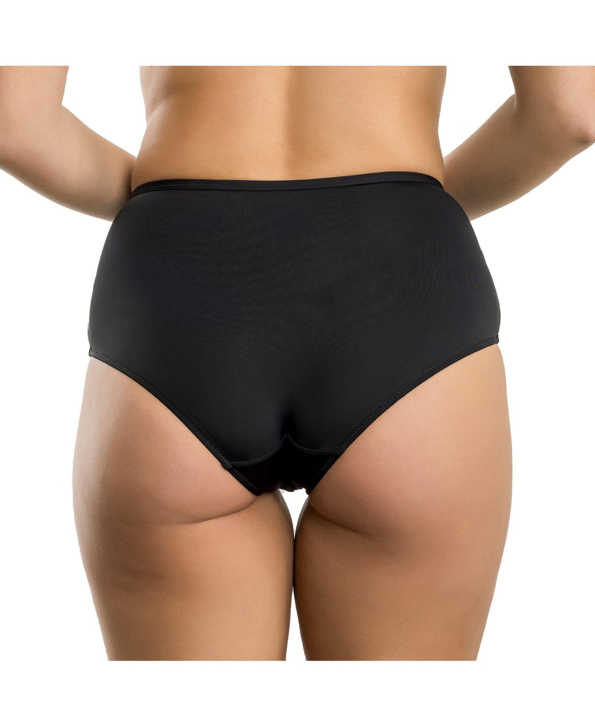 Parfait Women's Charlene High Waist Pretty Modern Vintage Lace Brief - Warm Sand