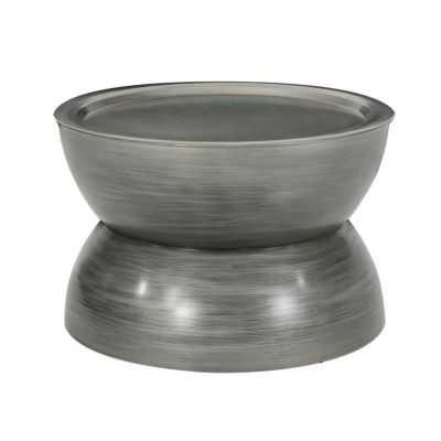 Sparling Modern Hourglass Coffee Table in Brushed Antique Iron