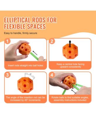 85-Piece Glow Fort Building Kit, STEM Building Set