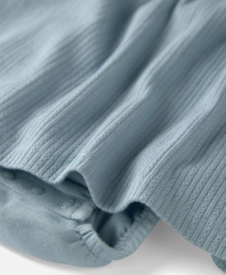 Baby Girls' Pointelle Round Neck Bodysuit Dress