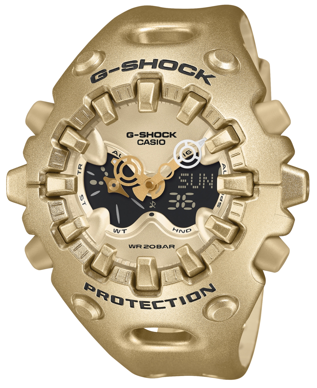 G-Shock Men's Japanese Quartz Gold-Tone Resin Watch, 58.2mm