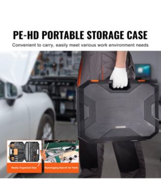 145-Piece Professional Tool Set with SAE/Metric Sockets & Storage Case