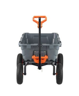 Large Capacity Dump Cart with 1200 lbs Rating & 13-inch Wheels