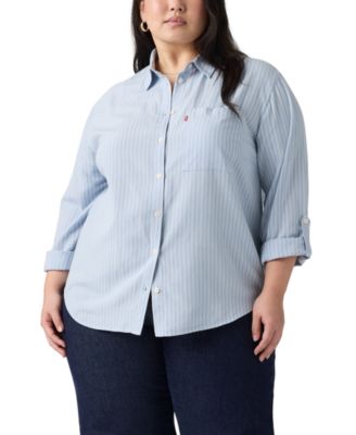 Plus Size Darlene Collared Neck Shirt