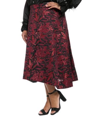 Plus Size Pleated Ballgown Skirt