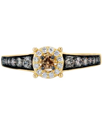 Chocolate Diamond (0.41 ct. t.w.) & Vanilla Diamond (0.09 ct. t.w.) Ring in 14k Honey Gold