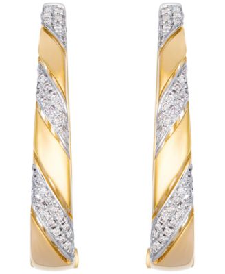 Vanilla Diamond Hoop Earrings (0.36 ct. t.w.) in 14k Honey Gold