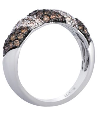 Chocolate Diamond (0.72 ct. t.w.) & Nude Diamond (0.33 ct. t.w.) Ring in 14k Vanilla Gold