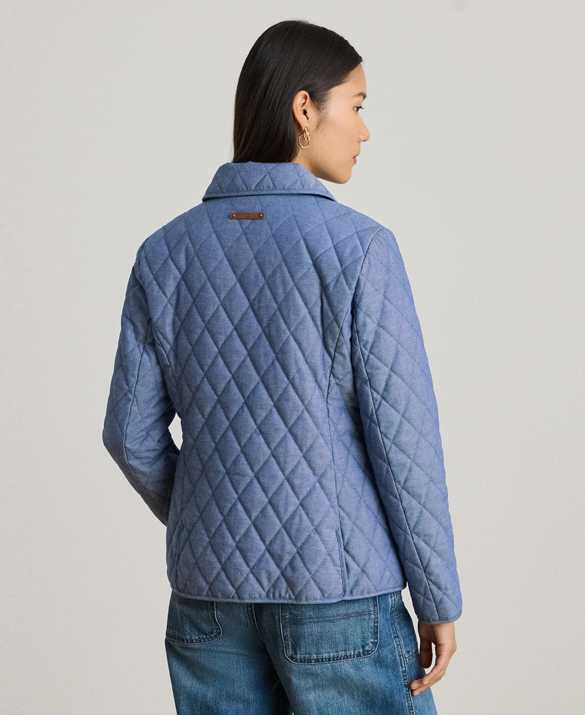 Lauren Ralph Women's Crested Diamond-Quilted Barn Jacket