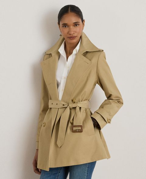 Женские куртки Lauren Ralph Lauren Short Belted Trench Coat
