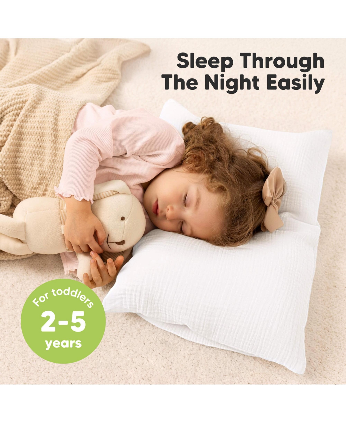 KeaBabies Toddler Lyra Organic Cotton Muslin Pillowcase, 13x18