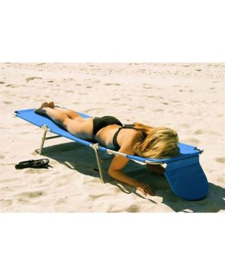 Chaise Lounge, Facedown Beach Camping Pool Tanning Chair, Ocean Blue