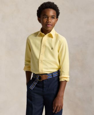 8-20 Boys' Embroidered Pony Logo Cotton Oxford Shirt