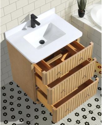 La Jolla 30", Freestanding, Oak Finish