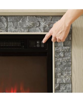 2-Door Storage cabinet with Electric Fireplace Console Cabinet