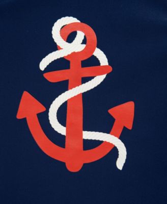 Baby Boys' Round Neck Rash Guard and Swim Trunks, 2-Piece Set