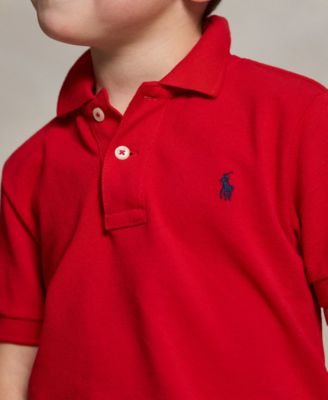 Boys' 2T-7 Cotton Mesh Polo Shirt