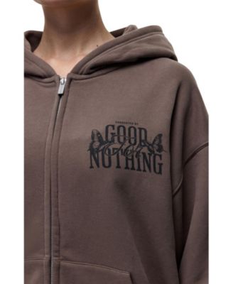 Women's Dakota Taupe Zip Hoodie