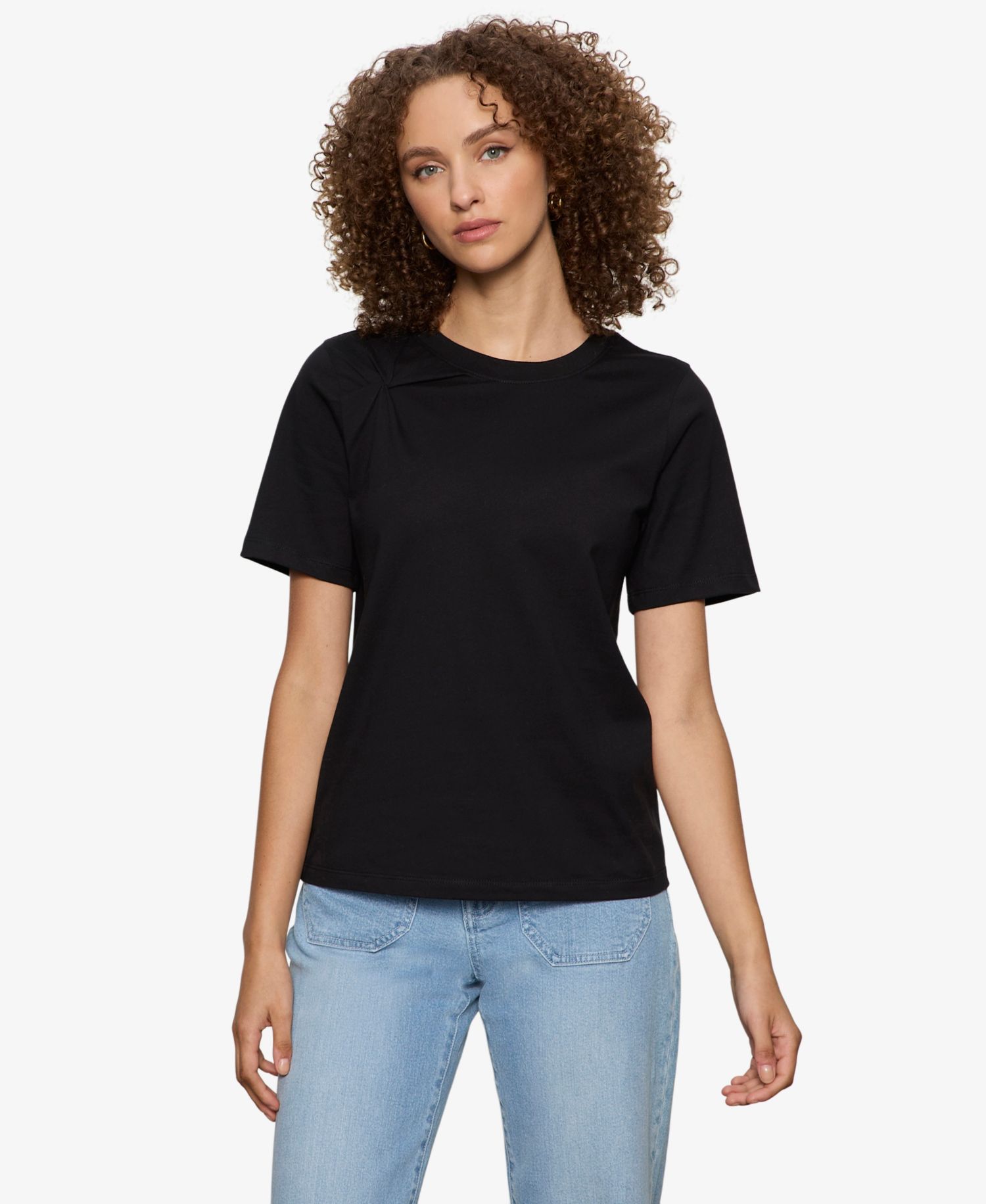 Women's Soft Twist Detail Crew Neck T-Shirt