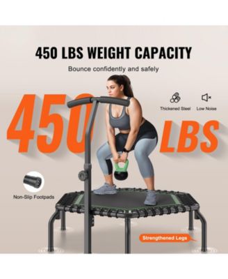 54.5" Mini Fitness Trampoline Indoor Rebounder with Handle