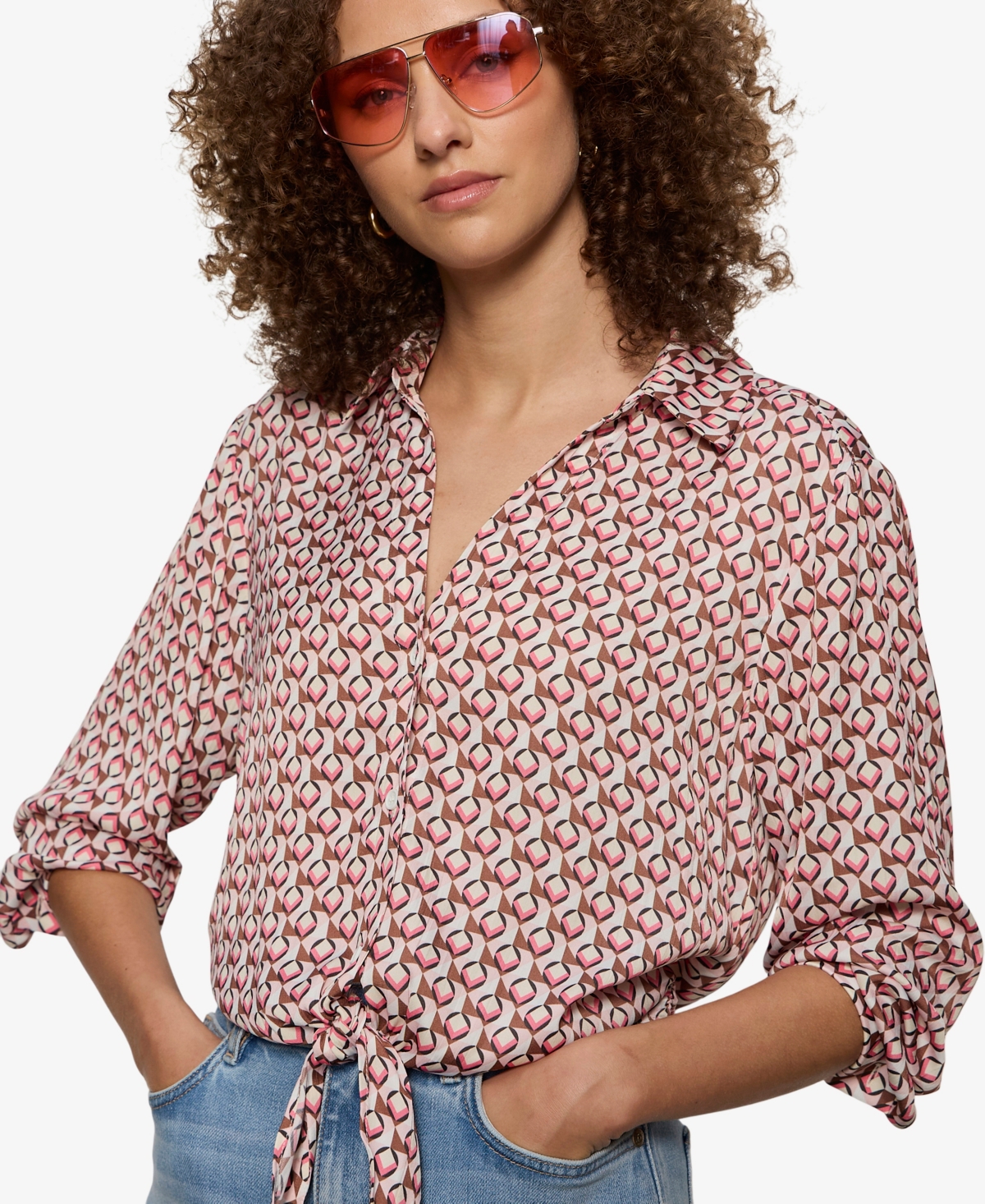 Sanctuary Women's Lover Printed Tie Shirt