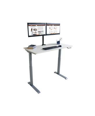 High Rise Height Adjustable Electric Full Standing Desk - 4ft. Wide, Black