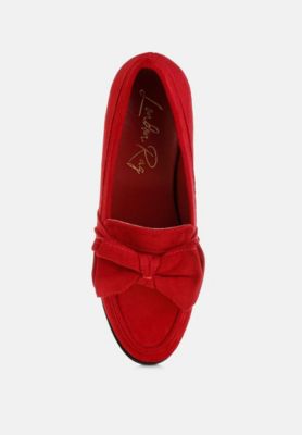 Womens Havisham Bow Accent Heeled Loafers