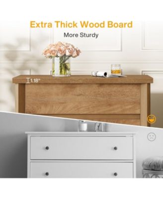 Nightstand with 3 Drawers, Easy Assembly