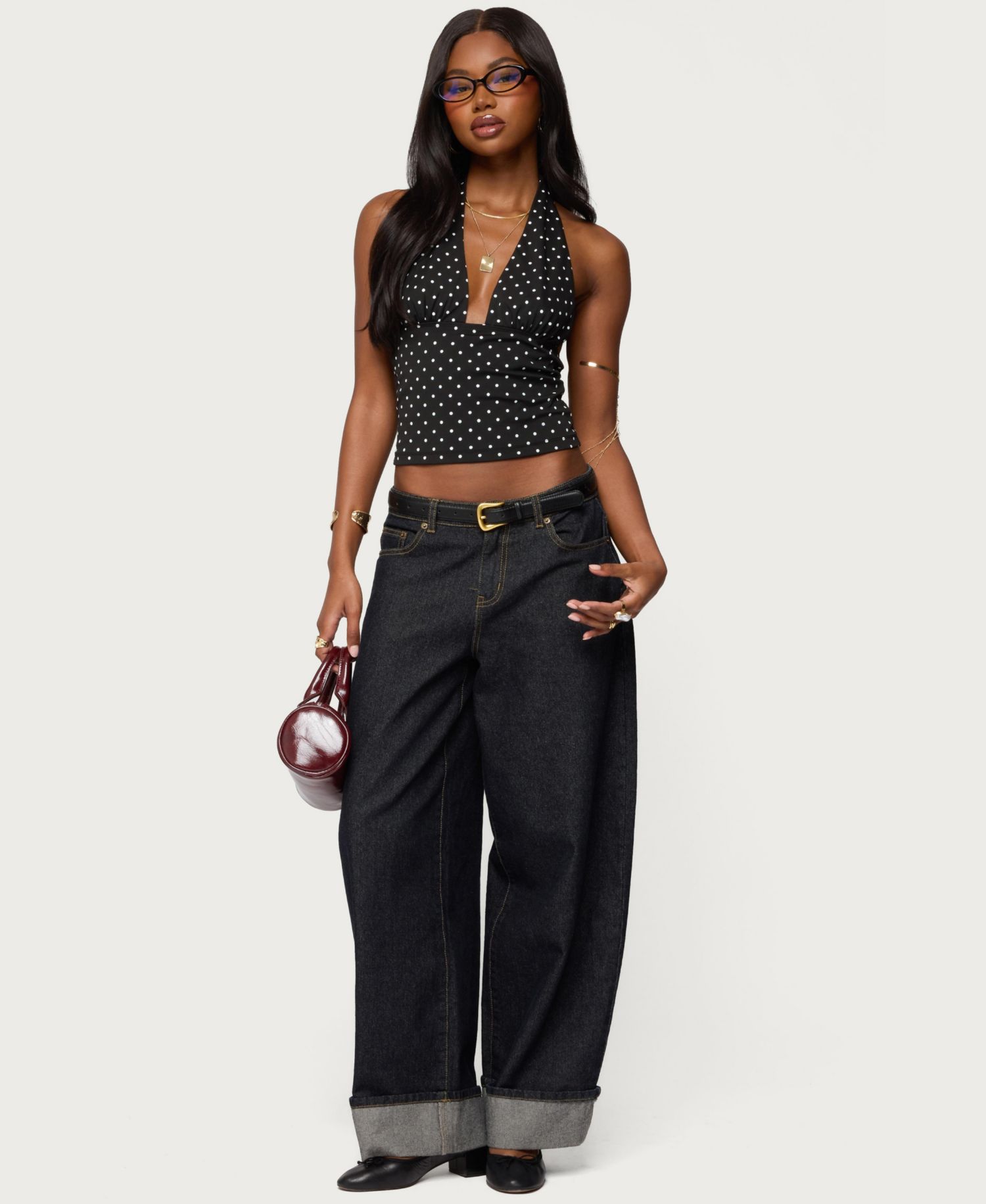 Women's Blaire Polka Dot Halter Top