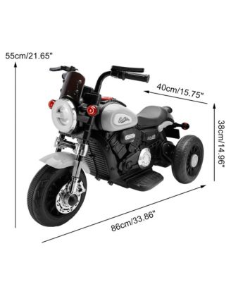 Dual 6V Kids Ride-On Motorcycle, 3-Wheel Toy with Forward/Reverse & Sounds for Ages 1-5
