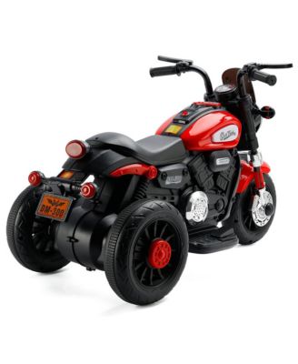 Dual 6V Kids Ride-On Motorcycle, 3-Wheel Toy with Forward/Reverse & Sounds for Ages 1-5