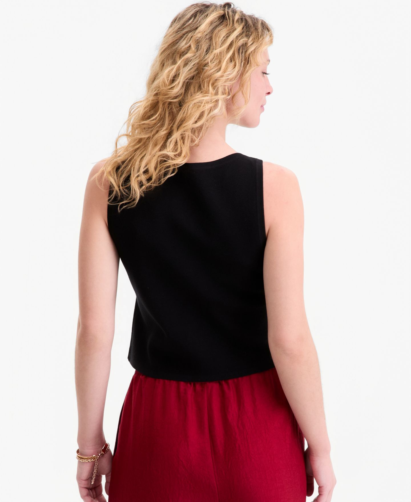 Женский свитер On 34th Button-Front Milano Sweater Shell, цвет: Глубокий чёрный — фото 2